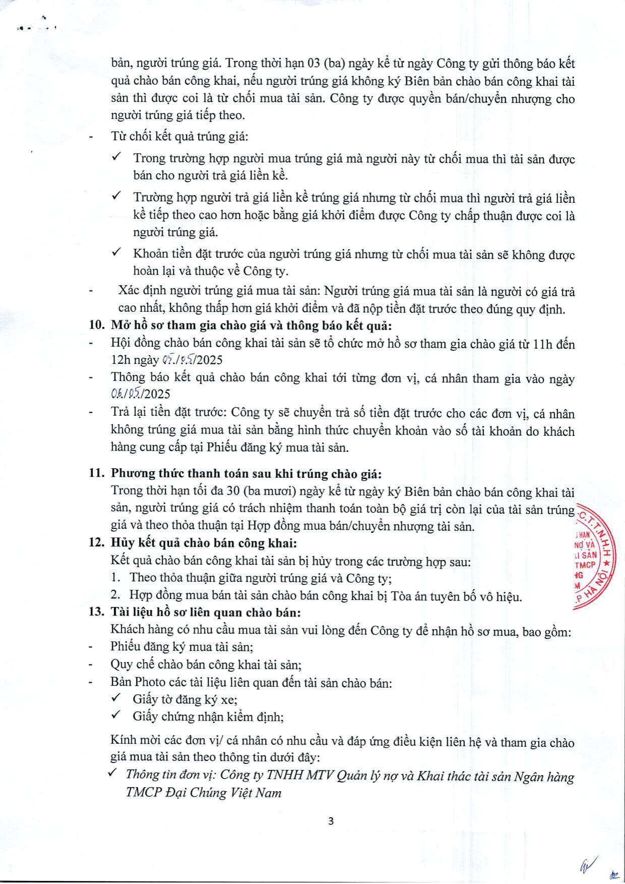Thông báo chào giá lần 2 xe Kia_0001_3